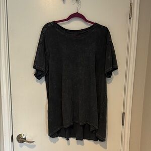 Acid Wash Black Short Sleeve Women's Tee